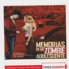 Cine: MEMORIAS DE UN ZOMBIE ADOLESCENTE