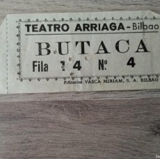 Cine: ENTRADA USADA TEATRO ARRIAGA DE BILBAO