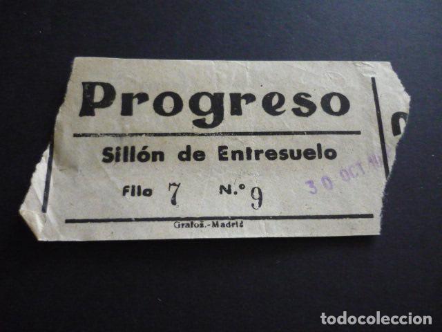 Cine: MADRID CINE PROGRESO ANTIGUA ENTRADA DE CINE - Foto 1