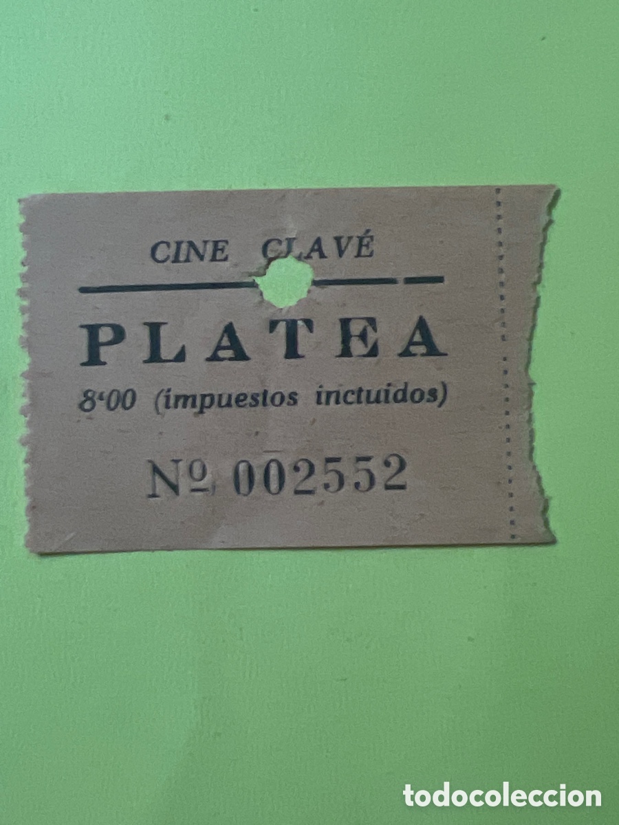 Cine: L463. ENTRADA - CINE CLAVE - PLATEA - Foto 1