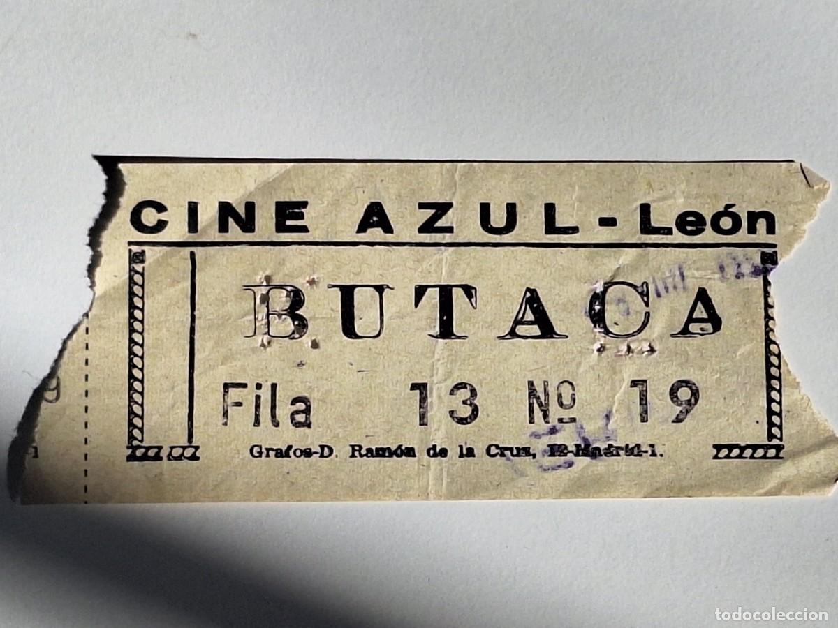 Cine: TICKET..ENTRADA CINE AZUL. LEON 1976 - Foto 1