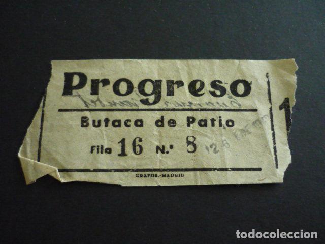 Cine: MADRID CINE PROGRESO ANTIGUA ENTRADA - Foto 1