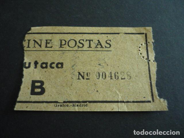 Cine: MADRID CINE POSTAS ANTIGUA ENTRADA - Foto 1