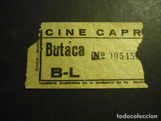 Cine: MADRID CINE CAPRI ANTIGUA ENTRADA - Foto 1