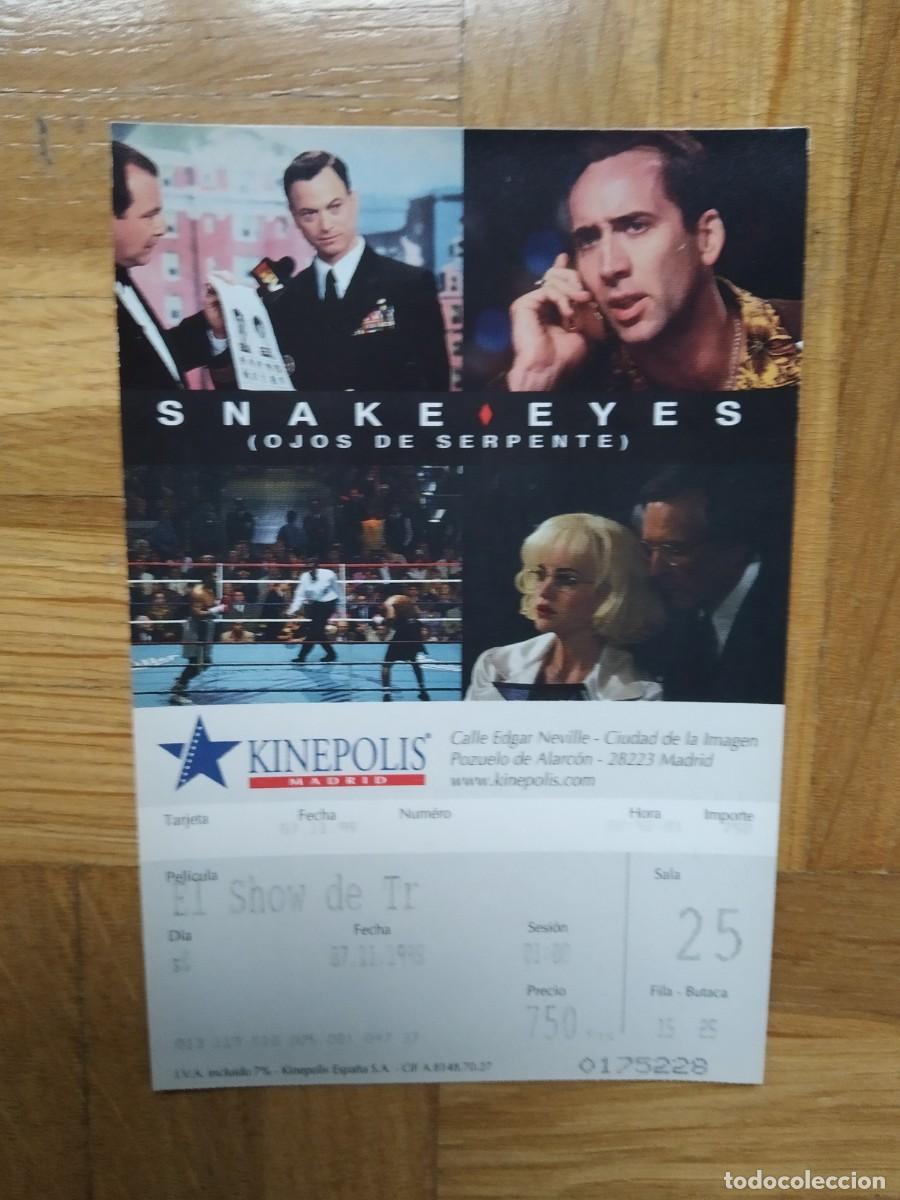 Cinema: ENTRADA CINE KINEPOLIS SNAKE EYES NICOLAS CAGE. EL SHOW DE TRUMAN VER FOTOS