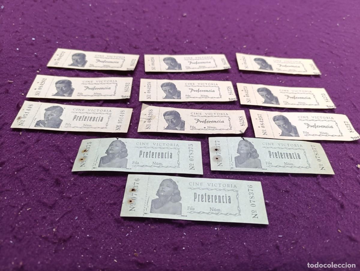 Cinema: Lote de 12 antiguas entradas de cine, Cine Victoria, Preferencia