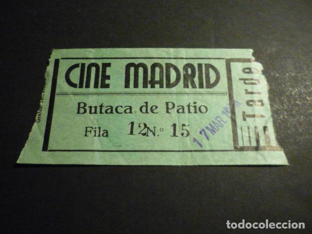 Cin&eacute;ma: ANTIGUA ENTRADA DE CINE A&Ntilde;OS 30 CINE MADRID MADRID