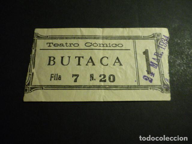 Cine: ANTIGUA ENTRADA DE CINE A&Ntilde;OS 30 CINE TEATRO COMICO MADRID