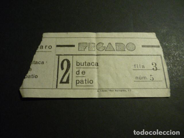 Cin&eacute;ma: ANTIGUA ENTRADA DE CINE A&Ntilde;OS 30 CINE FIGARO MADRID