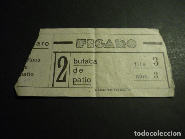Kino: ANTIGUA ENTRADA DE CINE A&Ntilde;OS 30 CINE FIGARO MADRID