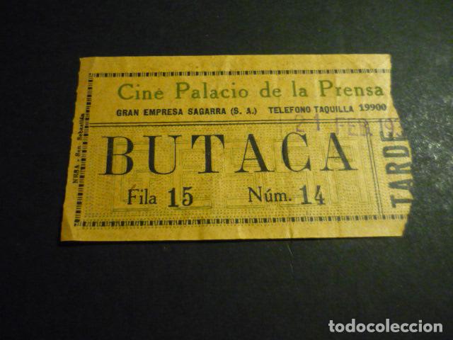Cinema: ANTIGUA ENTRADA DE CINE A&Ntilde;OS 30 CINE PALACIO DE LA PRENSA MADRID