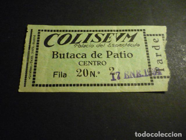 Cinema: ANTIGUA ENTRADA DE CINE A&Ntilde;OS 30 CINE COLISEUM MADRID