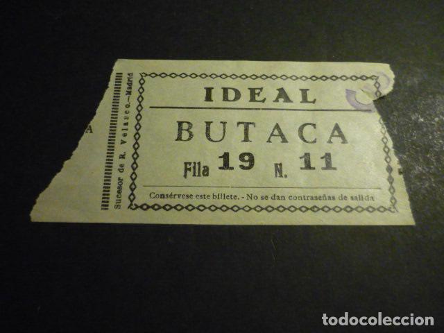 Cinema: ANTIGUA ENTRADA DE CINE A&Ntilde;OS 30 CINE IDEAL MADRID