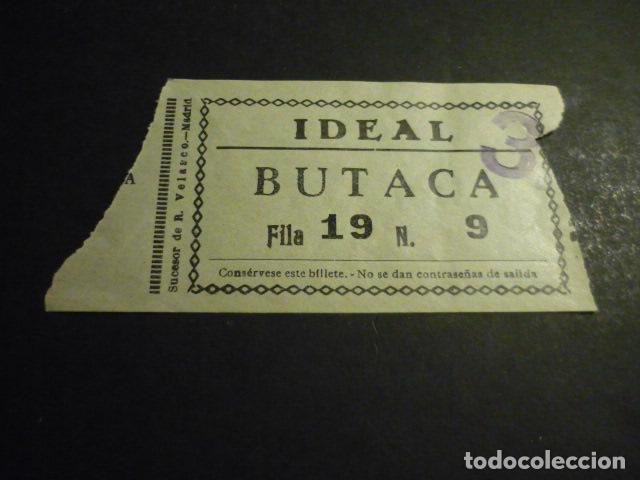 Cinema: ANTIGUA ENTRADA DE CINE A&Ntilde;OS 30 CINE IDEAL MADRID