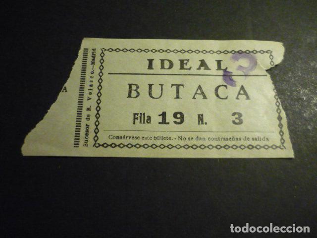 Cinema: ANTIGUA ENTRADA DE CINE A&Ntilde;OS 30 CINE IDEAL MADRID