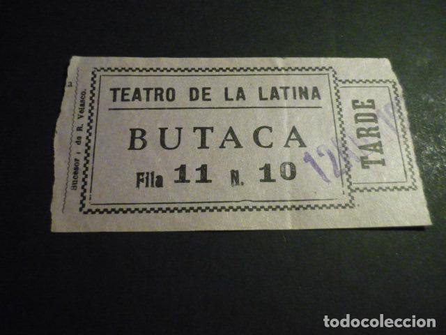 Cinema: ANTIGUA ENTRADA DE CINE A&Ntilde;OS 30 CINE TEATRO DE LA LATINA MADRID