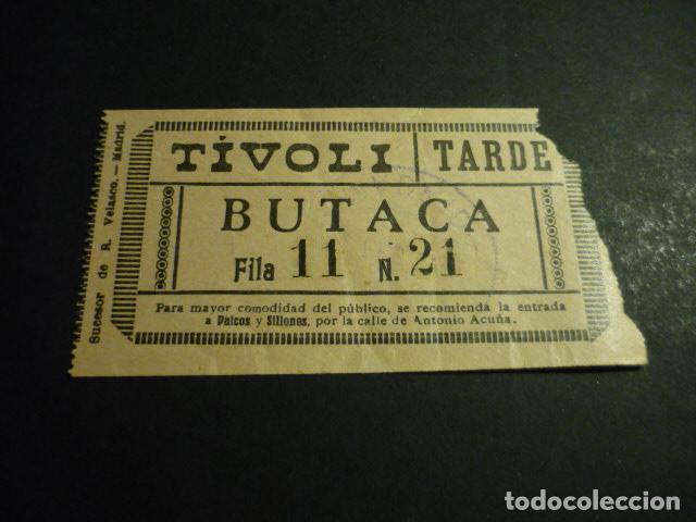 Cin&eacute;ma: ANTIGUA ENTRADA DE CINE A&Ntilde;OS 30 CINE TIVOLI MADRID