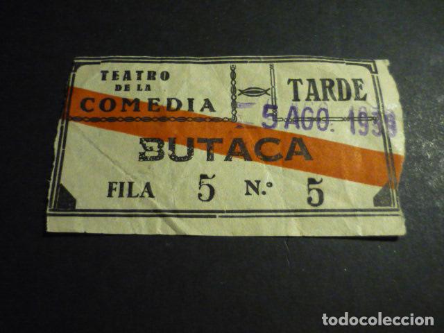 Cinema: ANTIGUA ENTRADA DE CINE A&Ntilde;OS 30 CINE TEATRO DE LA COMEDIA MADRID