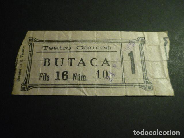 Cinema: ANTIGUA ENTRADA DE CINE A&Ntilde;OS 30 CINE TEATRO COMICO MADRID