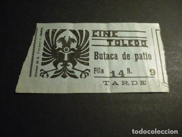 Cinema: ANTIGUA ENTRADA DE CINE A&Ntilde;OS 30 CINE TOLEDO MADRID