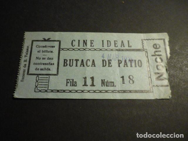 Cinema: ANTIGUA ENTRADA DE CINE A&Ntilde;OS 30 CINE IDEAL MADRID