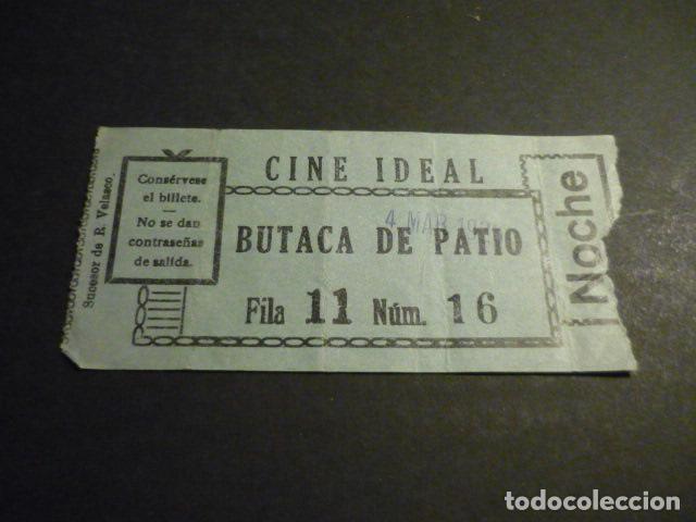 Cinema: ANTIGUA ENTRADA DE CINE A&Ntilde;OS 30 CINE IDEAL MADRID