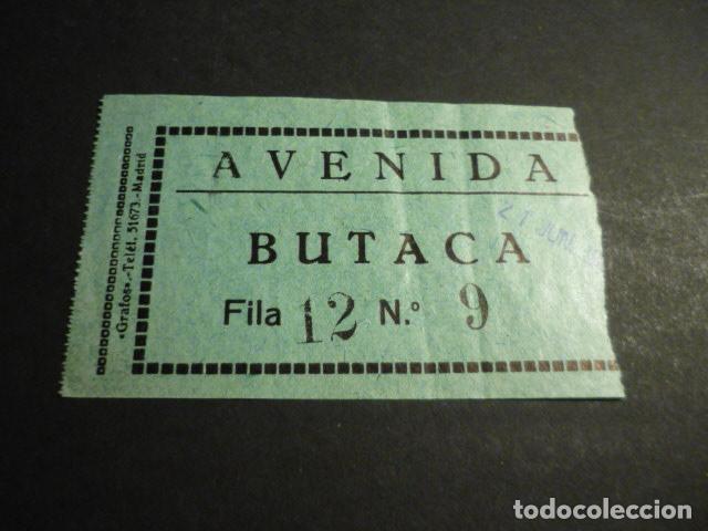 Cinema: ANTIGUA ENTRADA DE CINE A&Ntilde;OS 30 CINE AVENIDA MADRID
