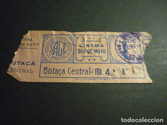 Cinema: ANTIGUA ENTRADA DE CINE A&Ntilde;OS 30 CINEMA DOS DE MAYO MADRID