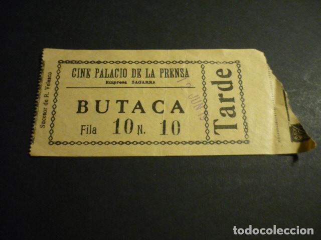Cinema: ANTIGUA ENTRADA DE CINE A&Ntilde;OS 30 CINE PALACIO DE LA PRENSA MADRID