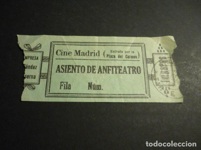 Cinema: ANTIGUA ENTRADA DE CINE A&Ntilde;OS 30 CINE MADRID MADRID