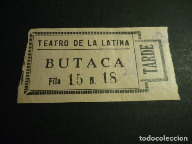 Cinema: ANTIGUA ENTRADA DE CINE A&Ntilde;OS 30 CINE TEATRO DE LA LATINA MADRID