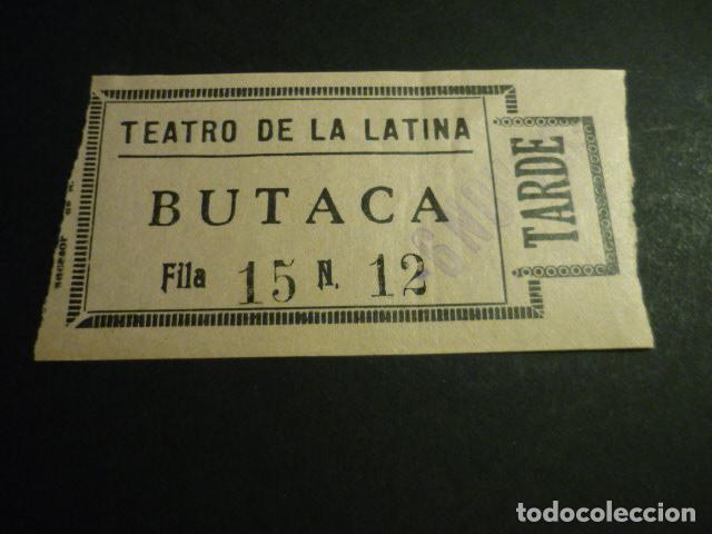 Cinema: ANTIGUA ENTRADA DE CINE A&Ntilde;OS 30 CINE TEATRO DE LA LATINA MADRID