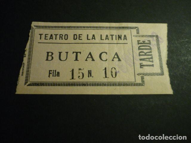 Cinema: ANTIGUA ENTRADA DE CINE A&Ntilde;OS 30 CINE TEATRO DE LA LATINA MADRID
