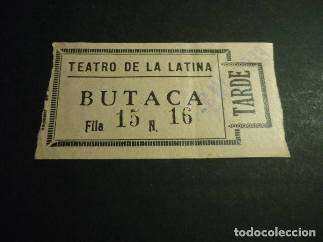 Cinema: ANTIGUA ENTRADA DE CINE A&Ntilde;OS 30 CINE TEATRO DE LA LATINA MADRID