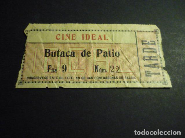 Cinema: ANTIGUA ENTRADA DE CINE A&Ntilde;OS 30 CINE IDEAL MADRID