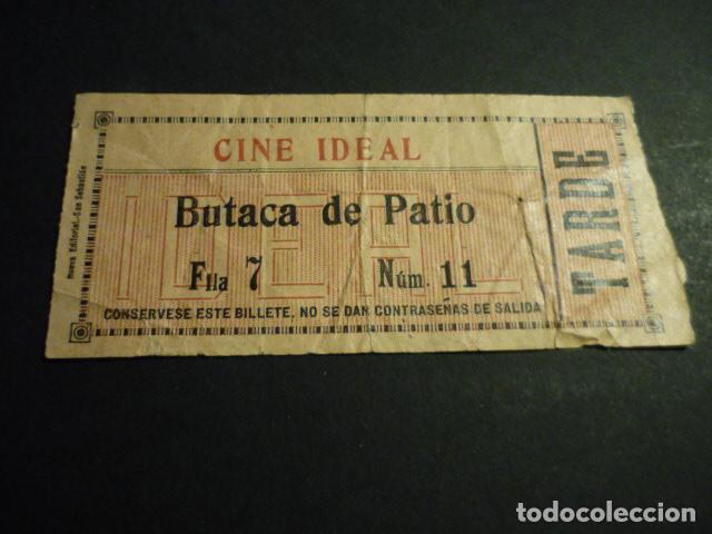 Cinema: ANTIGUA ENTRADA DE CINE A&Ntilde;OS 30 CINE IDEAL MADRID