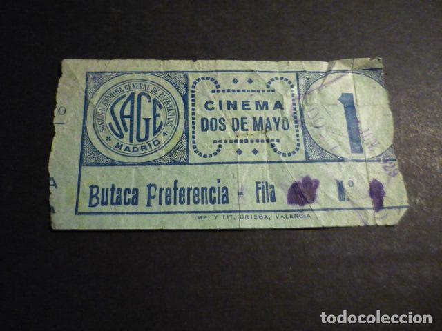 Cinema: ANTIGUA ENTRADA DE CINE A&Ntilde;OS 30 CINEMA DOS DE MAYO MADRID