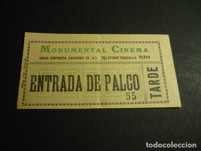 Kino: ANTIGUA ENTRADA DE CINE A&Ntilde;OS 30 CINE MONUMENTAL CINEMA MADRID