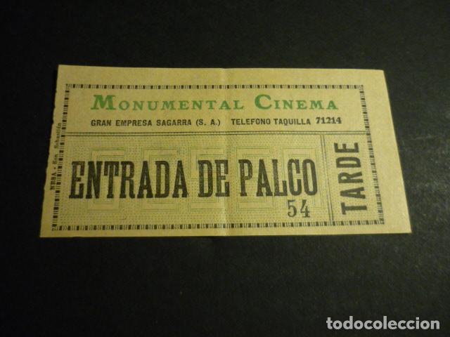 Kino: ANTIGUA ENTRADA DE CINE A&Ntilde;OS 30 CINE MONUMENTAL CINEMA MADRID