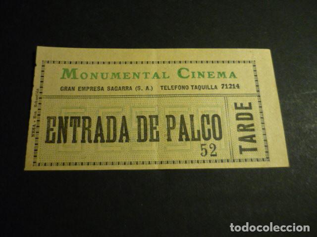 Kino: ANTIGUA ENTRADA DE CINE A&Ntilde;OS 30 CINE MONUMENTAL CINEMA MADRID