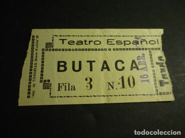 Kino: ANTIGUA ENTRADA DE CINE A&Ntilde;OS 30 CINE TEATRO ESPA&Ntilde;OL MADRID