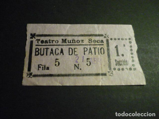 Kino: ANTIGUA ENTRADA DE CINE A&Ntilde;OS 30 CINE TEATRO MU&Ntilde;OZ SECA MADRID