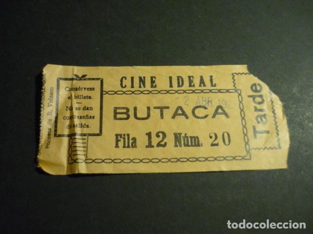 Kino: ANTIGUA ENTRADA DE CINE A&Ntilde;OS 30 CINE IDEAL MADRID