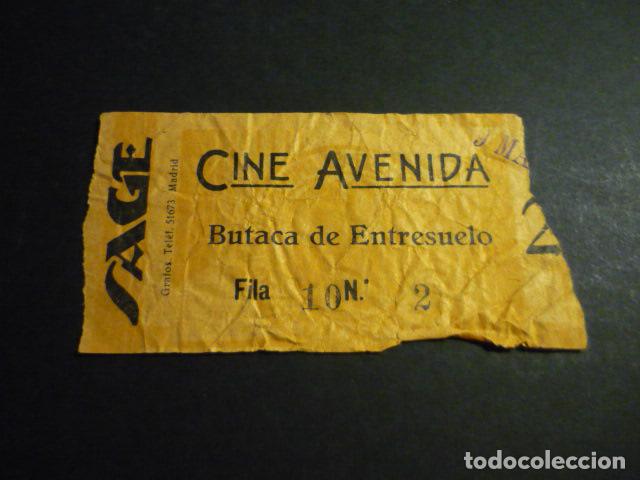 Cin&eacute;ma: ANTIGUA ENTRADA DE CINE A&Ntilde;OS 30 CINE AVENIDA MADRID