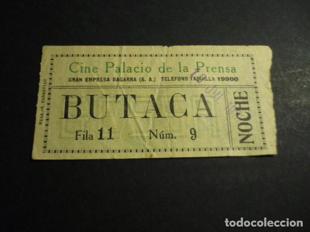 Kino: ANTIGUA ENTRADA DE CINE A&Ntilde;OS 30 CINE PALACIO DE LA PRENSA MADRID