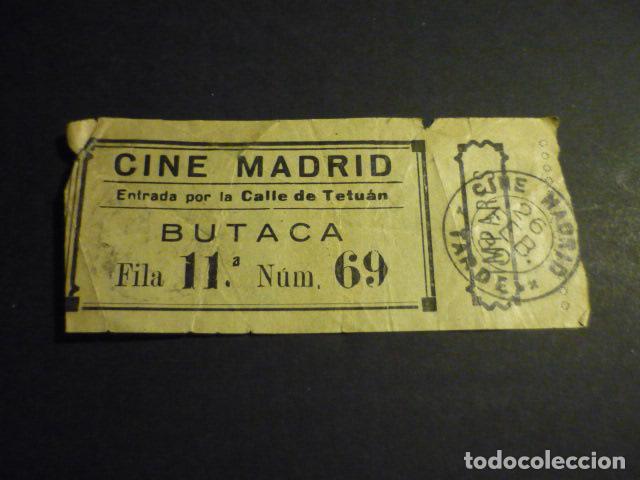 Kino: ANTIGUA ENTRADA DE CINE A&Ntilde;OS 30 CINE MADRID MADRID