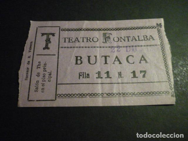 Kino: ANTIGUA ENTRADA DE CINE A&Ntilde;OS 30 CINE TEATRO FONTALBA MADRID