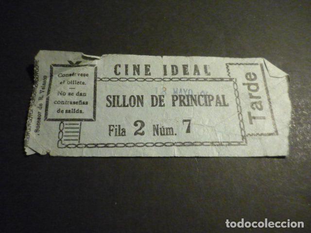 Kino: ANTIGUA ENTRADA DE CINE A&Ntilde;OS 30 CINE IDEAL MADRID