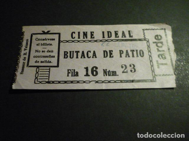 Kino: ANTIGUA ENTRADA DE CINE A&Ntilde;OS 30 CINE IDEAL MADRID