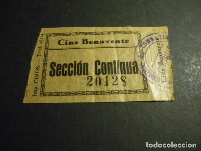 Kino: ANTIGUA ENTRADA DE CINE A&Ntilde;OS 30 CINE BENAVENTE MADRID SUBSIDIO COMBATIENTE GUERRA CIVIL